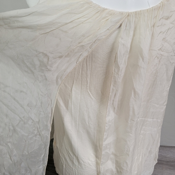 Bella Umbra Cream Tank Top Silk Asymetrical Size S Lightweight‎ Breezy Waterfall - Picture 8 of 12